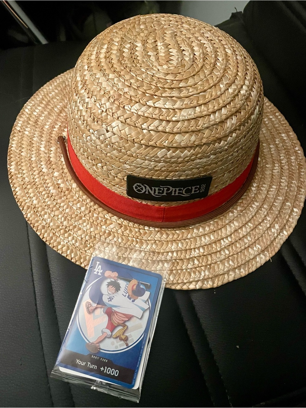 2026 Dodgers x ONE PIECE Night Straw Hat + Promo Card Bundle NEW Rare